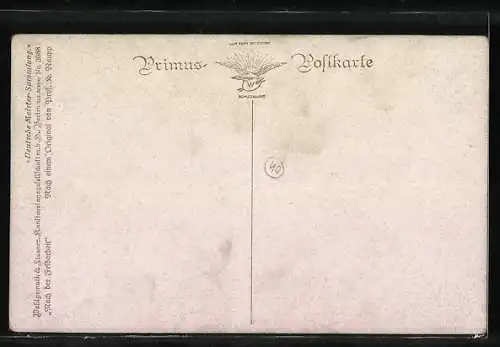 AK Kind streichelt einen Dackel, Bäuerin