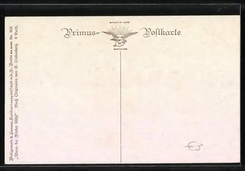 Künstler-AK Wohlgemuth & Lissner, Primus-Postkarte No. 919: Wenn der Flieder blüht, Bauernhaus