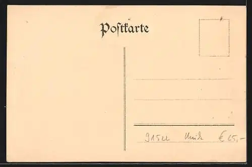 Künstler-AK St. Anna, Oberklasse, Fasching 1911, Maske mit Gänseblumen