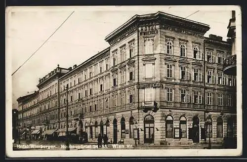 AK Wien, Hotel Wimberger, Neubaugürtel 34-33