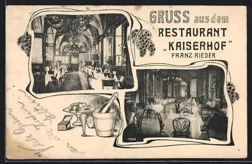 AK Wien, Restaurant Kaiserhof, Inh. Franz Rieder, Ebendorferstrasse 2