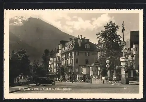 AK Badgastein, Strassenpartie am Hotel Mozart