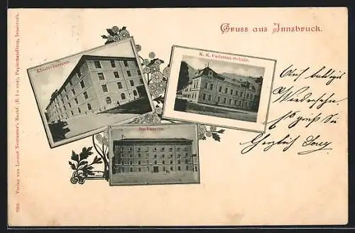AK Innsbruck, Klosterkaserne, Innkaserne, K. K. Cadetten-Schule