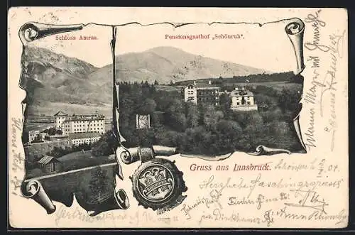 AK Innsbruck, Gasthof und Pension Schönruh, Schloss Amras