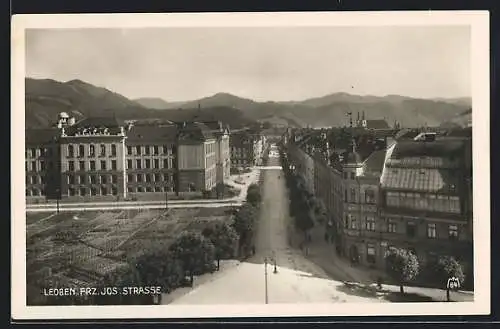 AK Leoben, Blick über die Franz-Josef-Strasse