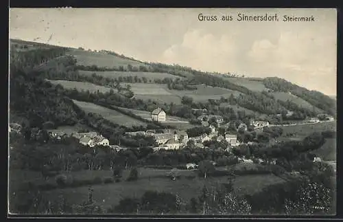 AK Pinggau, Sinnersdorf mit Umgebung