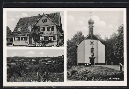 AK Herztal-Nussbach i. R., Gasthaus zur Rose, St. Wendel