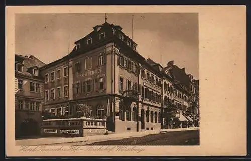 AK Würzburg, Hotel Russischer Hof-Reichshof
