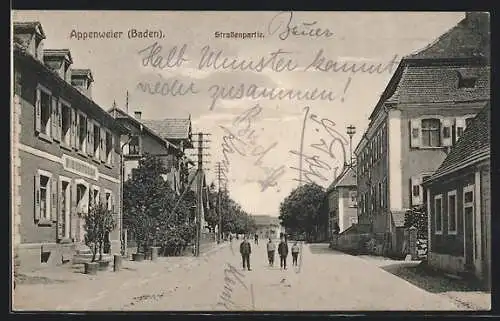 AK Appenweier /Baden, Strassenpartie mit Geschäftshaus Kupferer