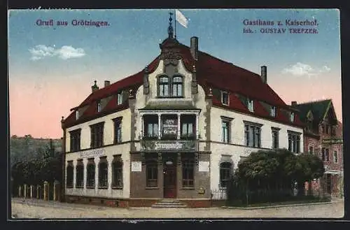 AK Grötzingen, Gasthaus zum Kaiserhof G. Trefzer