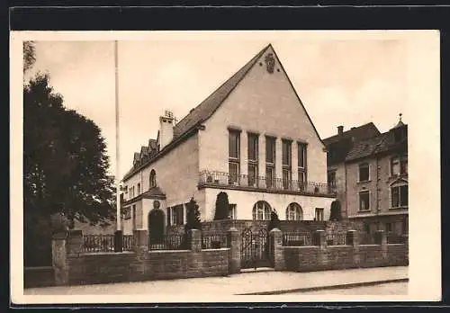 AK Freiburg i. B., Corpshaus Suevia, von der Strasse gesehen