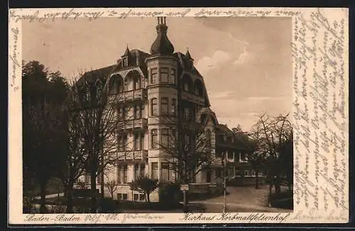 AK Baden-Baden, Ansicht vom Kurhotel Korbmattfelsenhof