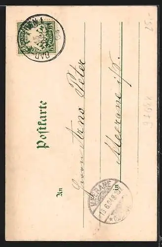 AK Bad Kissingen, Gasthaus Karchs Weinstube, Wappen