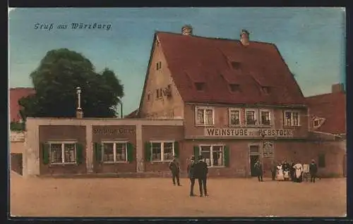 AK Würzburg, Gasthaus-Weinstube zum Rebstock