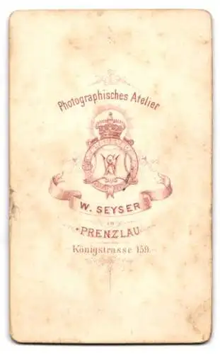 Fotografie W. Seyser, Prenzlau, Königsstr. 159, Junge Dame mit Hochsteckfrisur