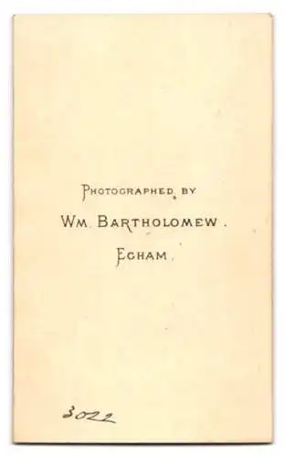 Fotografie Wm. Bartholomew, Egham, Bürgerlicher Herr mit Koteletten