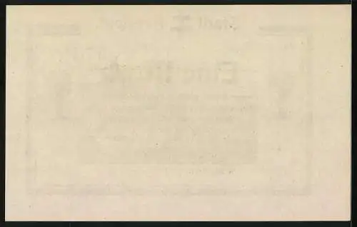 Notgeld Hersfeld 1918, 1 Mark, Ortspartie mit Kirche