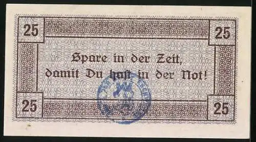 Notgeld Eschweiler 1918, 25 Pfennig, Stadtwappen