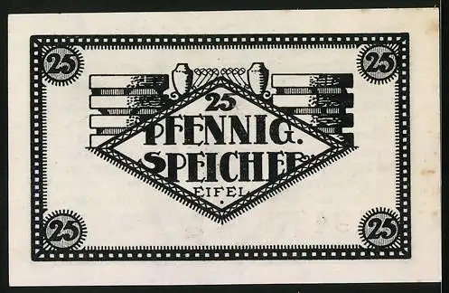 Notgeld Speicher 1920, 25 Pfennig, Händler mit Krügen