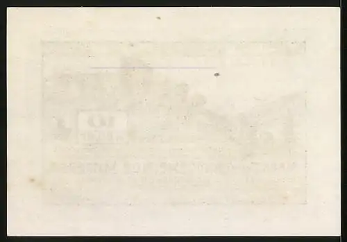 Notgeld Mittersill 1920, 10 Heller, Bergpartie, Wappen, Fische