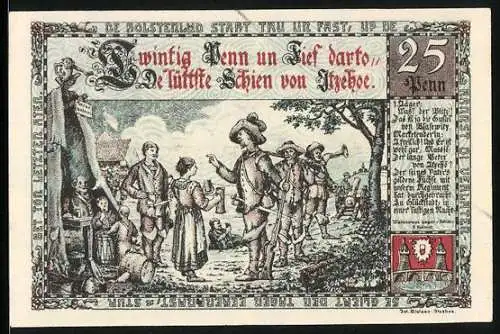 Notgeld Itzehoe 1920, 25 Pfennig, Szene aus dem Zeltlager