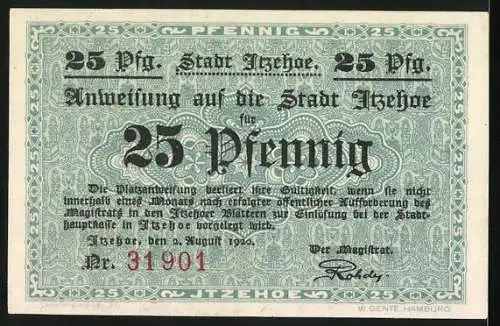 Notgeld Itzehoe 1920, 25 Pfennig, Szene aus dem Zeltlager