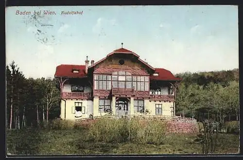 AK Baden, Ansicht vom Rudolfshof