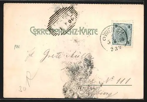 AK Wien, Restaurant-Cafe Volksgarten J. Seidl, mit Terrasse