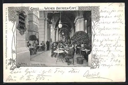 AK Wien, Wiener Arcaden-Café, Reichsratsstrasse 31