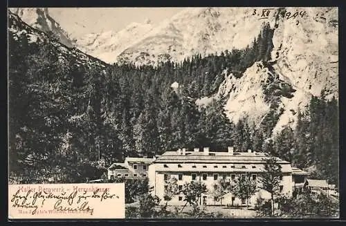 AK Hall in Tirol, Haller Bergwerk, Herrenhäuser, von oben gesehen