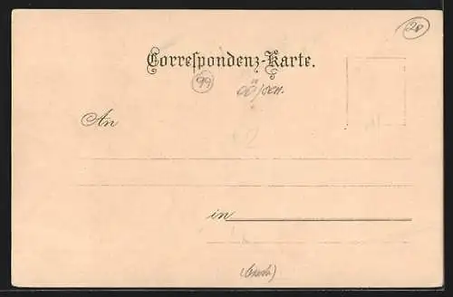 Künstler-AK Vichtenstein, Burg Vichtenstein im Abendrot