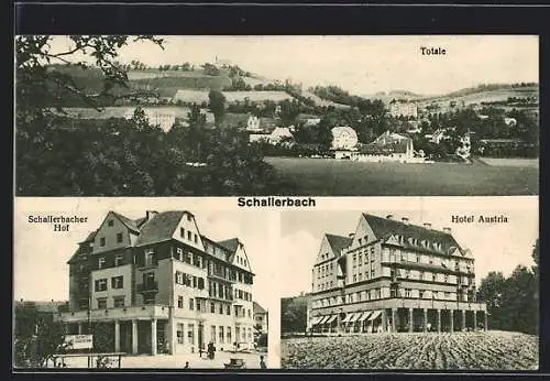 AK Schallerbach, Totalansicht, Schallerbacher Hof, Hotel Austria
