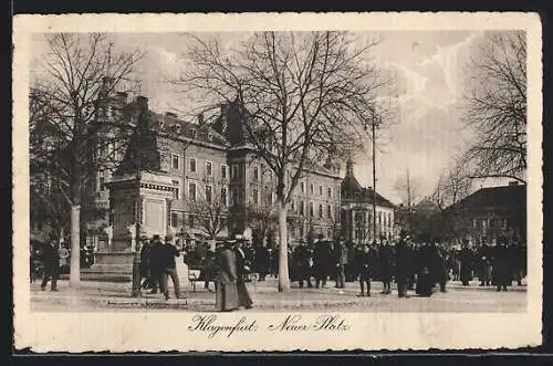 AK Klagenfurt, Neuer Platz mit Denkmal