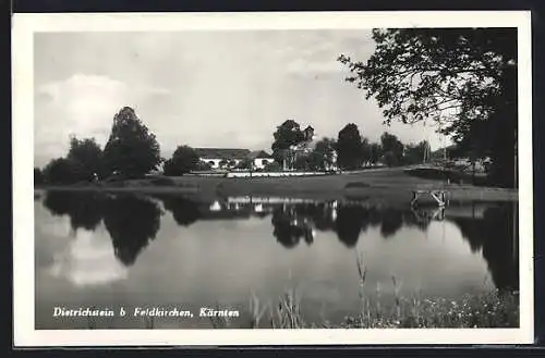 AK Feldkirchen in Kärnten, Dietrichstein, Blick über das Wasser