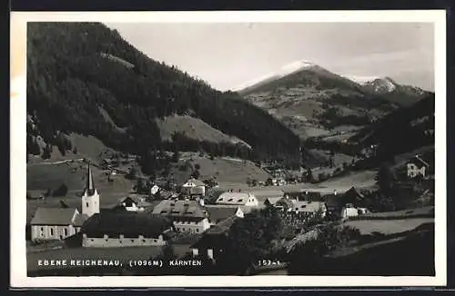 AK Ebene Reichenau, Ortsansicht gegen die Berge