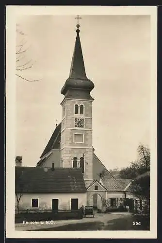 AK Ferschnitz, Partie an der Kirche