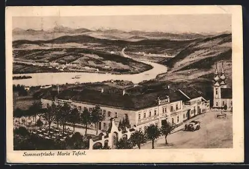 Künstler-AK Maria Taferl, Hotel Kaiserhof, Kirche