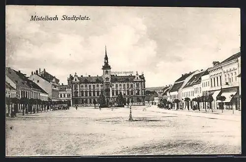 AK Mistelbach an der Zaya, Städtische Sparkasse, Stadtplatz