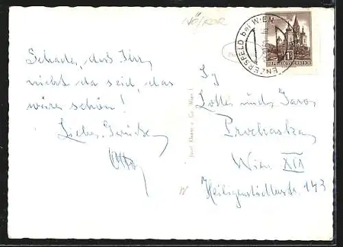 AK Enzersfeld, Fliegeraufnahme des Ortes