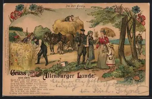 AK Altenburg, Bauern und Damen in Thüringischen Trachten