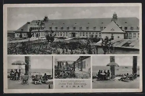 AK Weimar, Kameradschaftsheim Leichte Flak-Abteilung, Gebäude und Terrasse