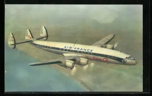 AK Flugzeug Super G Constellation der Air France