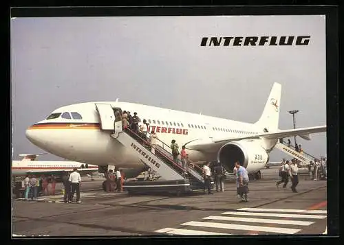 AK Flugzeug A 310 /208 von der Fluggesellschaft Interflug