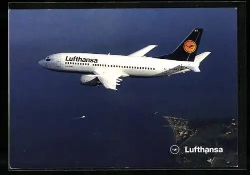 AK Flugzeug Boeing 737-300 am Himmel, Lufthansa