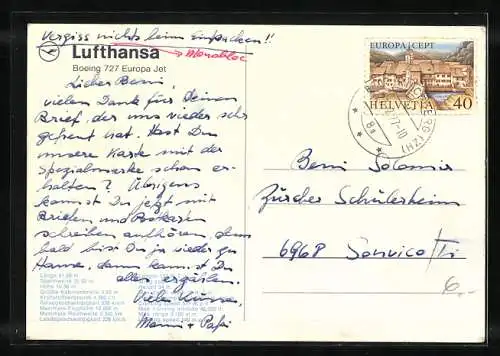 AK Boing 727 Europa Jet, Lufthansa