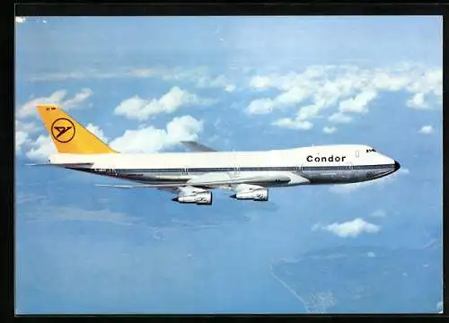AK Flugzeug Boeing 747 Jumbo-Jet von Condor im Flug