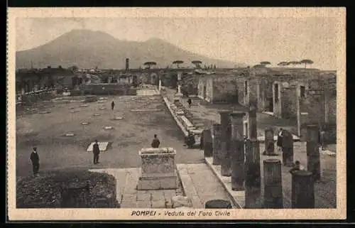 AK Pompei, Veduta del Foro Civile