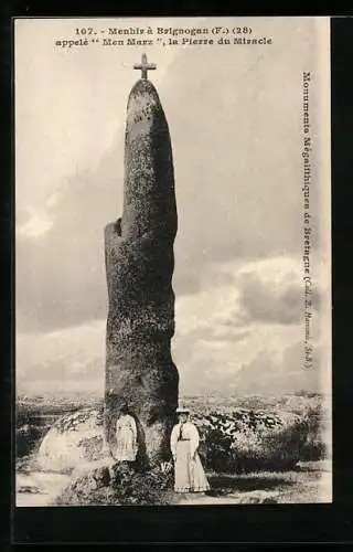 AK Brignogan, Menhir, appele Men Marz, la Pierre du Miracle