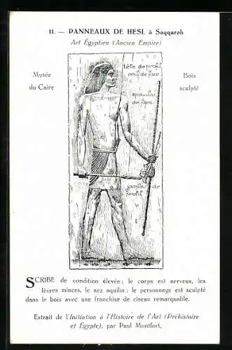 AK Kairo, Museum, Ägyptischer Bogenschütze