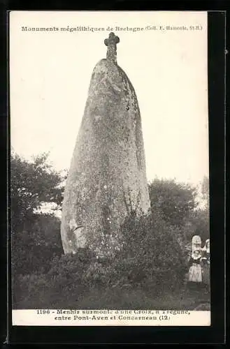 AK Trégunc, Menhir surmonte d`une Croix